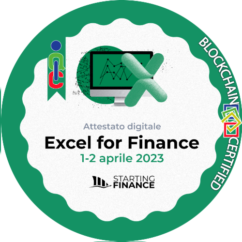 Masterclass Excel for Finance | Starter | Streaming | 1-2 aprile 2023